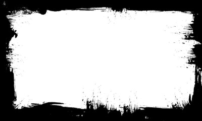 black brush blank frame border picture artistic grunge graphic element