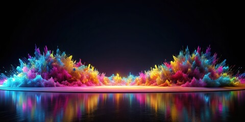 Abstract rendering on black background , Abstract, black, background,rendering,design, digital, dark, graphic, texture