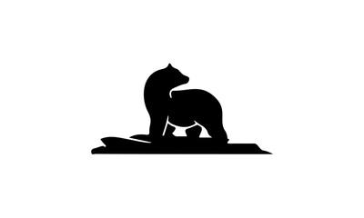 silhouette of a bear