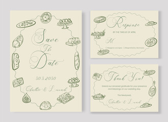 Minimalist Save the Date Template Clean Modern Style, Great for Wedding Announcements