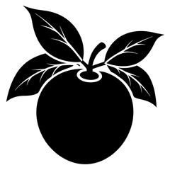 Creative loquat silhouette vector art