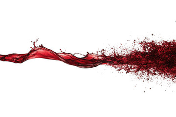 Photo of a jet of red thick water from top to bottom white background, png, no background, on transparent background, isolated	