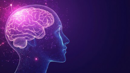 Obraz premium The Illuminated Mind: A Digital Representation of Human Cognition and Neural Networks