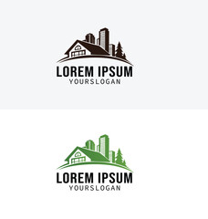 Obraz premium Real estate company logo design template