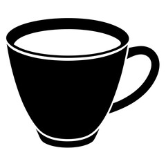 Cup silhouette vector