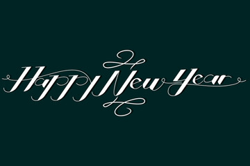 Obraz premium Happy New Year vector illustration. Suitable for greeting card, poster and banner.