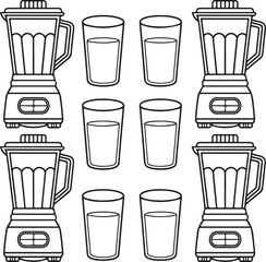 blender outline coloring page line art vector 