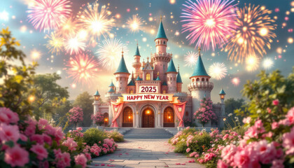 Obraz premium a whimsical castle-like structure adorned with a 