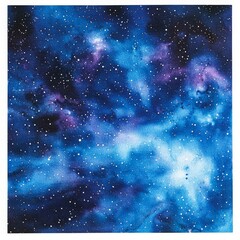 Obraz premium Deep Blue Watercolor Galaxy Background