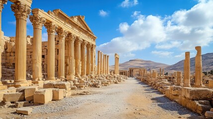 Fototapeta premium Ancient ruins reveal stories of the past.