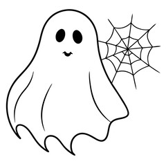 Halloween ghost spider