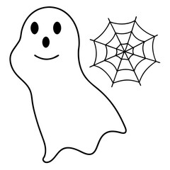 Halloween ghost spider