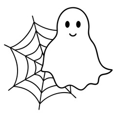 Halloween ghost spider