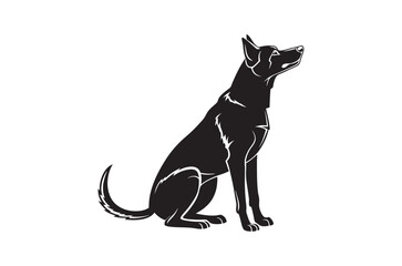Black Dog design, element,  Dogt vector illustration,  Dog silhouette, Black Dog