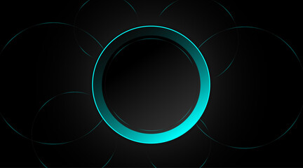 Modern circular shape background design | Abstract background design with line and 3d shape | 3d circle background design with sky color