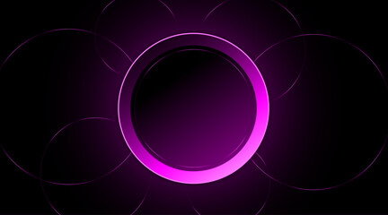 Modern circular shape background design | Abstract background design with line and 3d shape | 3d circle background design with pink color