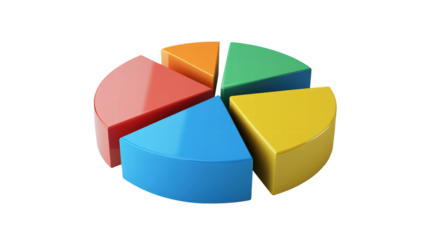 Pie chart report, PNG transparent