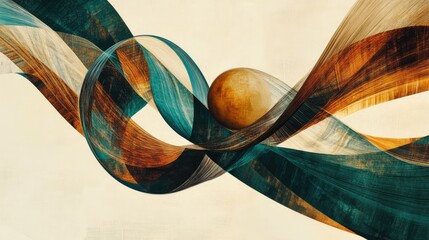 "Wavy Shapes on an Abstract Background"