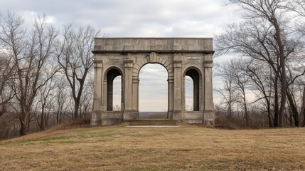 Fototapeta premium Monuments reflect historical significance.
