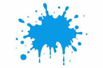 Fototapeta premium Azure paint splatter on white background