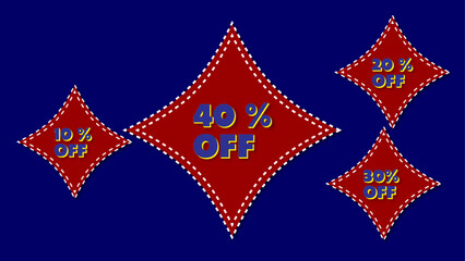 Mega offer Sale discount editable label tags design for event advertising
