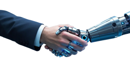 a handshake of a robot