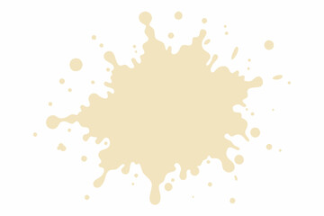 Fototapeta premium Ivory paint splatter on white background