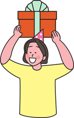 People in New Year's celebration moment, fun action, 2025