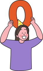 People in New Year's celebration moment, fun action, 2025