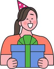 People in New Year's celebration moment, fun action, 2025