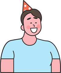 People in New Year's celebration moment, fun action, 2025