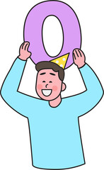 People in New Year's celebration moment, fun action, 2025