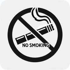No smoking sign on white background icon vector on a white background