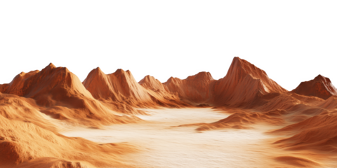 Mars landscape with rocky terrain.