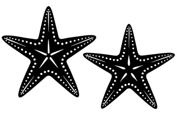 A Starfish silhouette icon vector illustrations