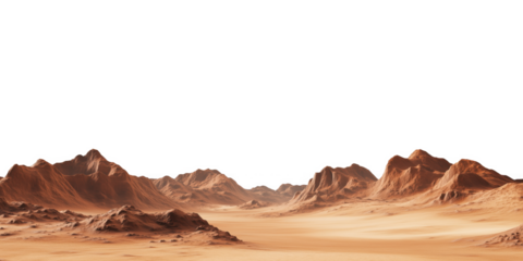 Mars landscape with rocky terrain.