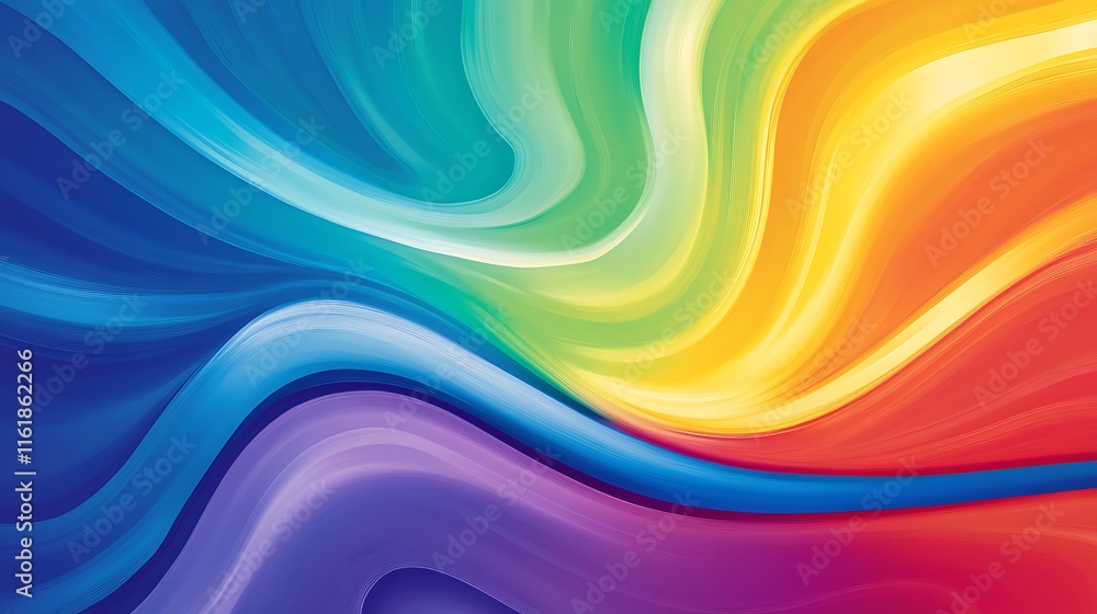 Poster abstract colorful swirling wave pattern design