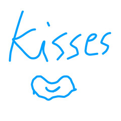 Kisses blue