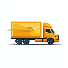 Design of truck car express delivery service icon logo illustration isolated on white background