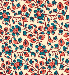 Ajrakh Pattern and block print and batik print Background digital printing textile pattern
