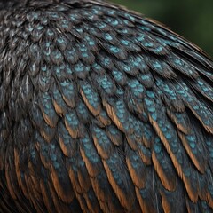 Fototapeta premium A close-up of the texture of a bird’s wing.