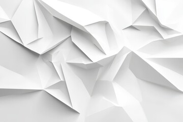 Abstract white geometric low-poly background. (2)