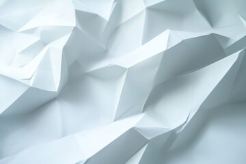 Abstract textured white crumpled paper background.