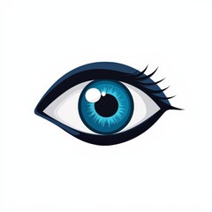 Design of eye icon logo illustration isolated on white background