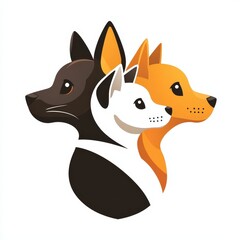 Obraz premium Design of pet care icon logo illustration isolated on white background