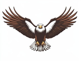 Fototapeta premium Eagle bird logo design, isolated on white background