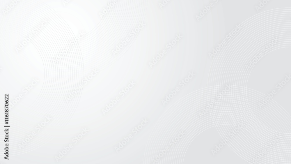 Poster abstract white background with dynamic circle lines. futuristic technology concept. abstract white g