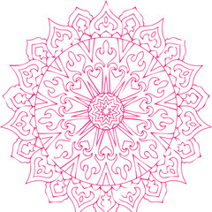 Beautiful flower art and mandala vector design