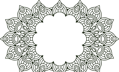 Beautiful flower art and mandala vector design