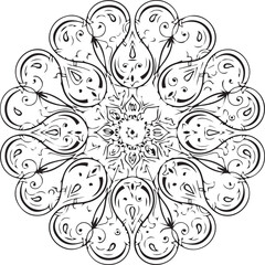 Beautiful flower art and mandala vector design